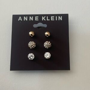 Three pairs of studs earrings Anne Klein